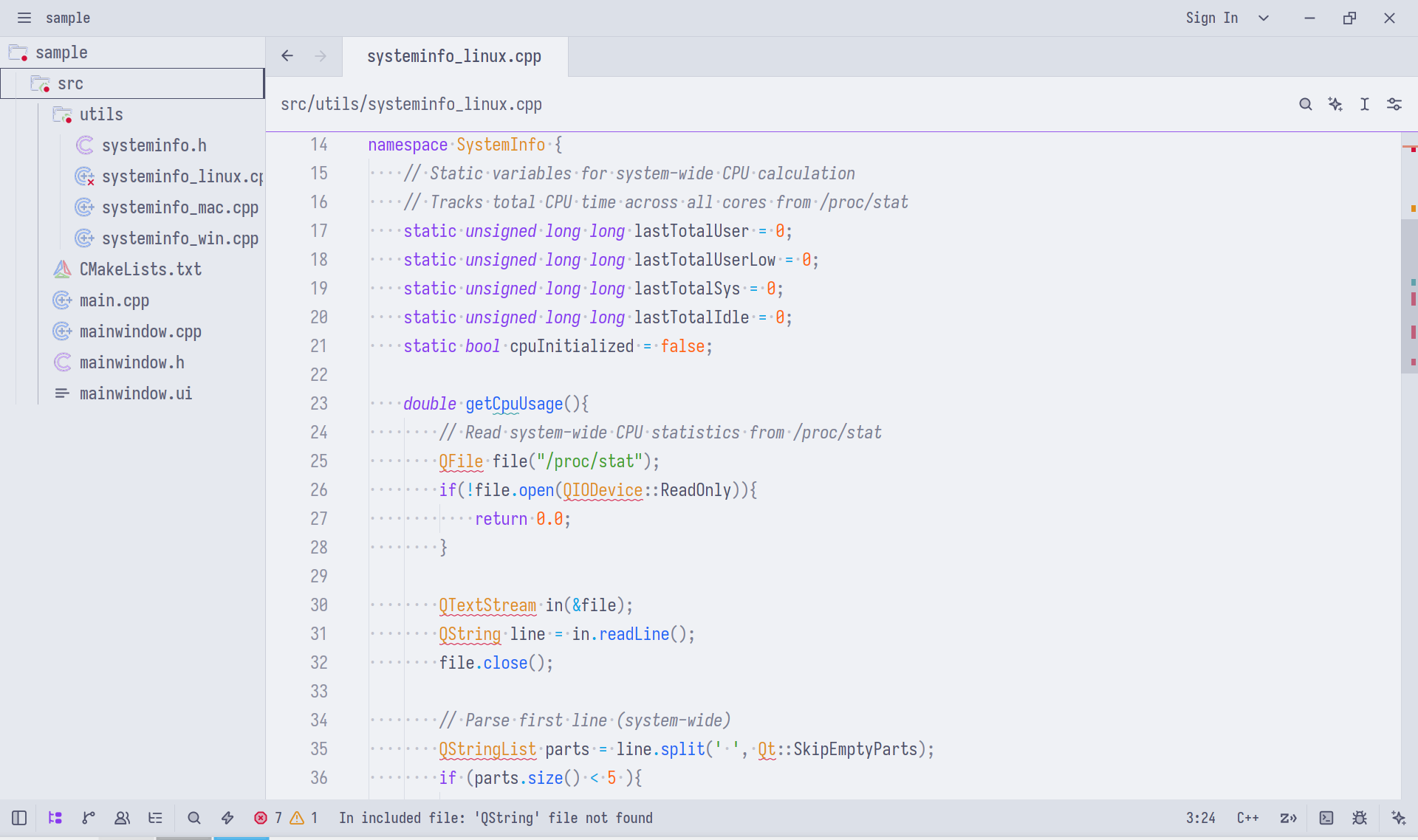 Although I have the libs installed, zed doesn't recognize Qt and other system lib types